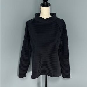 Under Armour Women’s Black ColdGear Ribbed Sweatshirt Sz L